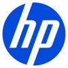 The HP logo features lowercase white "hp" letters in a modern font, centered within a solid blue circle, symbolizing innovation and strong connections with partners.