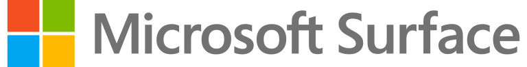 Microsoft Surface logo on a green background.